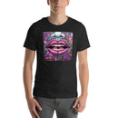 Floral Glossy Pink Lips | Unisex t-shirt