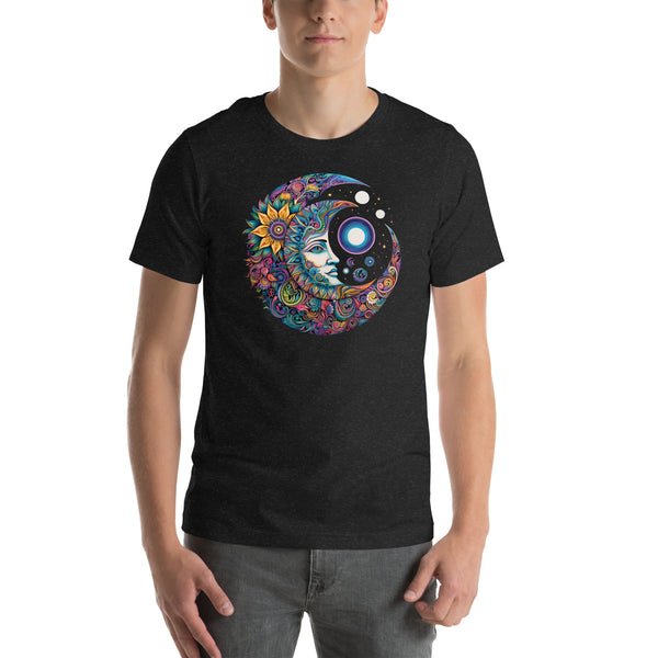Floral Crescent Moon Mandala | Unisex t-shirt