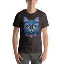 Blue Floral Cat Mandala | Unisex t-shirt
