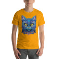 Blue Floral Cat Mandala | Unisex t-shirt