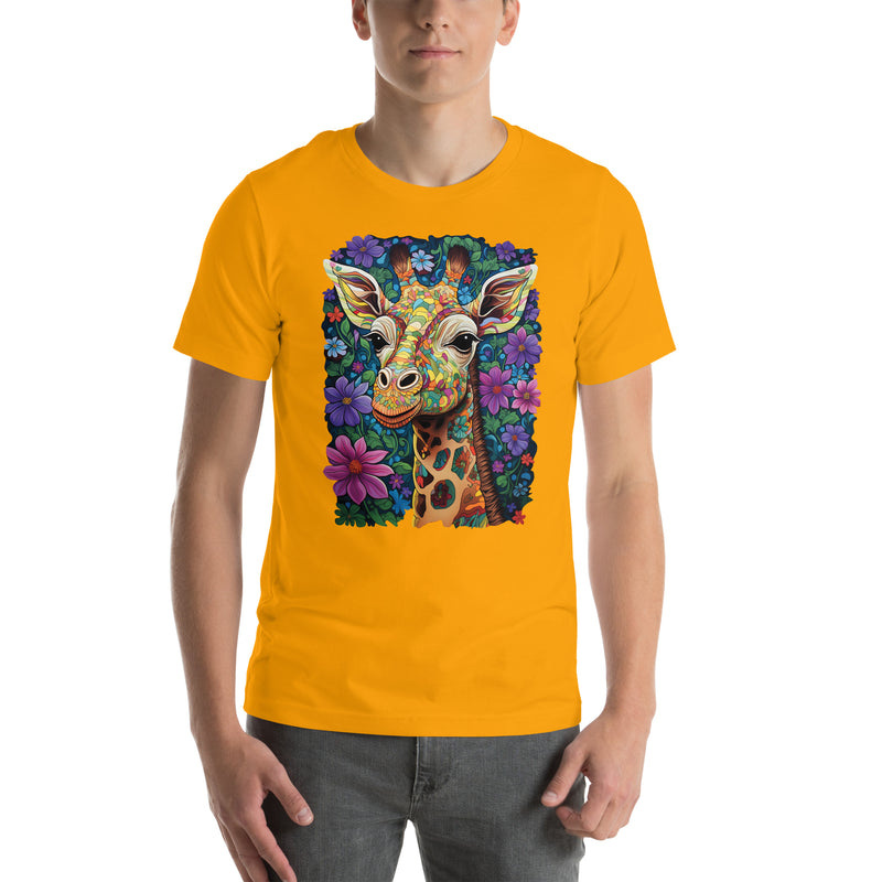 Giraffe Flowers Mandala | Unisex t-shirt