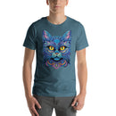 Blue Floral Cat Mandala | Unisex t-shirt