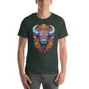 Trippy Floral Bull Mandala | Unisex t-shirt