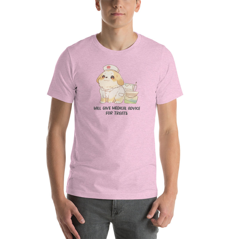 Will Give Medical Advice For A Treat Cute Dog | Unisex t-shirt