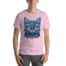 Blue Floral Cat Mandala | Unisex t-shirt