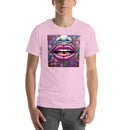 Floral Glossy Pink Lips | Unisex t-shirt