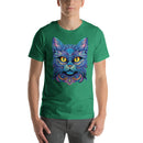 Blue Floral Cat Mandala | Unisex t-shirt