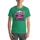 Floral Glossy Pink Lips | Unisex t-shirt