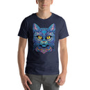 Blue Floral Cat Mandala | Unisex t-shirt
