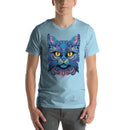 Blue Floral Cat Mandala | Unisex t-shirt