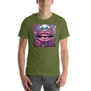 Floral Glossy Pink Lips | Unisex t-shirt