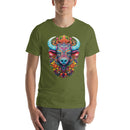Trippy Floral Bull Mandala | Unisex t-shirt