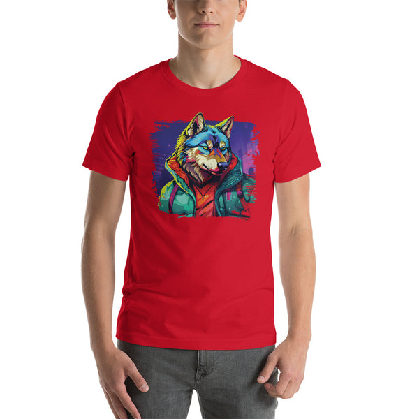 Colorful Modern Wolf | Unisex t-shirt
