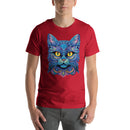 Blue Floral Cat Mandala | Unisex t-shirt