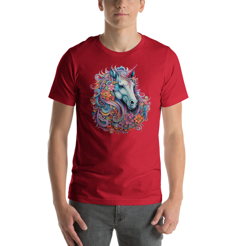 Unicorn Colorful Flowers | Unisex t-shirt