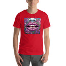 Floral Glossy Pink Lips | Unisex t-shirt