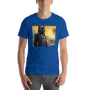 Black Cat In Leather Jacket | Unisex t-shirt