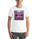 Floral Glossy Pink Lips | Unisex t-shirt