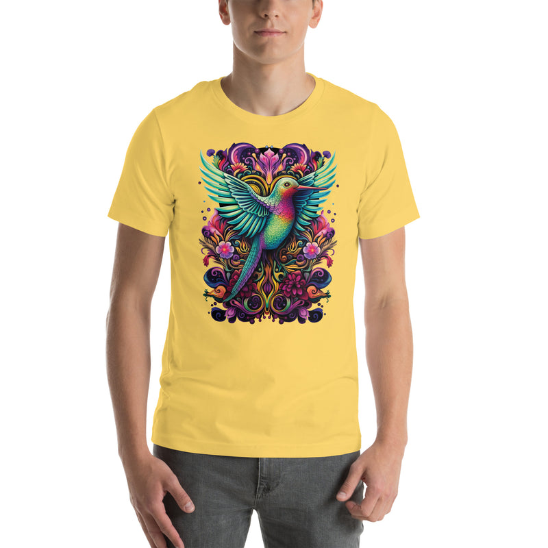 Psychedelic Humming Bird Mandala | Unisex t-shirt
