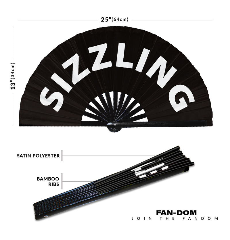 Sizzling hand fan foldable bamboo circuit rave hand fans Slang Words Fan outfit party gear gifts music festival rave accessories