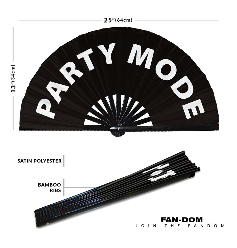Party Mode Fan Foldable Bamboo Circuit Rave Hand Fans Outfit Party Gear Gifts Music Festival Rave Accessories for Men and Women
