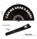 Can We Grab A Beer? | Bamboo hand fan