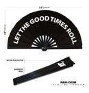 Let The Good Times Roll Bamboo Hand Fan