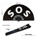 SOS Bamboo Hand Fan