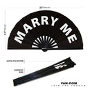 Marry Me hand fan foldable bamboo circuit rave hand fans Slang Words Fan outfit party gear gifts music festival rave accessories