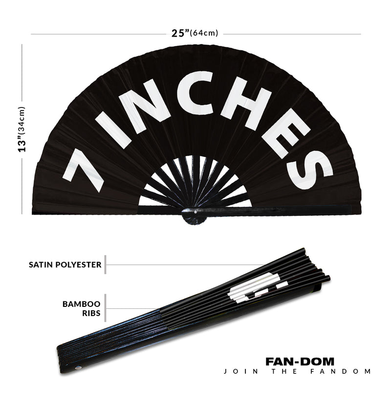 Hand Fan 7 Inches |  foldable bamboo gifts Festival accessories Rave handheld event Clack fans