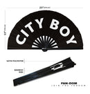 City Boy Bamboo Hand Fan