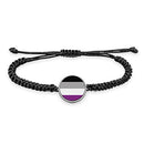 Pride Flag Braided bracelet With Pendant