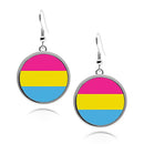 Pride Flag Circle Earrings