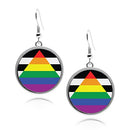 Pride Flag Circle Earrings
