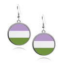 Pride Flag Circle Earrings