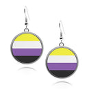 Pride Flag Circle Earrings