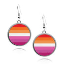 Pride Flag Circle Earrings