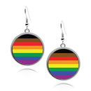 Pride Flag Circle Earrings