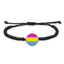 Pride Flag Braided bracelet With Pendant