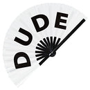 Dude Bamboo Hand Fan