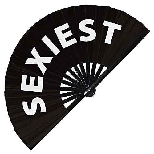 sexiest hand fan foldable bamboo circuit sexy hand fan words expressions statement gifts Festival accessories Party Rave handheld fan Clack fans gag joke gifts