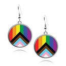 Pride Flag Circle Earrings