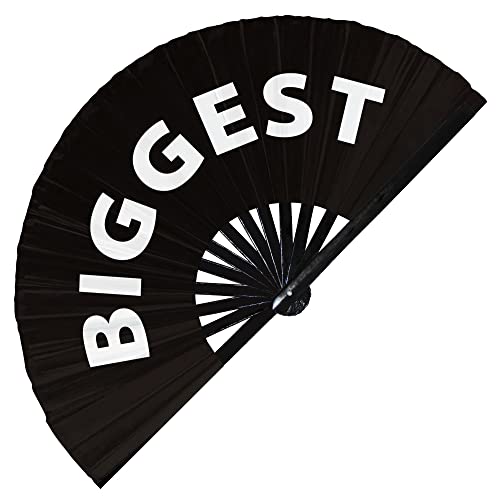biggest hand fan foldable bamboo circuit hand fan words expressions statement gifts Festival accessories Party Rave handheld fan Clack fans gag joke gifts