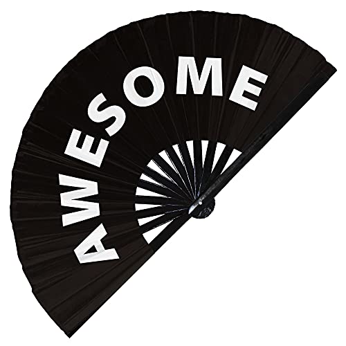 awesome hand fan OMG foldable bamboo circuit hand fan cool awesome! words expressions statement gifts Festival accessories Rave handheld fan Clack fans