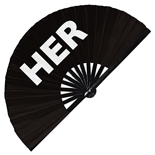 her lgbt pronouns Hand Fans Handheld Fans pride pronouns he him she they them transgender pronouns proper pronouns he she they circuit party rave