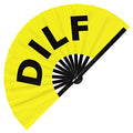 DILF Hand Fan Daddy I Love to Fuck Foldable Bamboo Circuit Rave Hand Fans Slang Words Expressions Funny Statement Gag Gifts Festival Accessories
