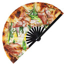Pizza Bamboo Hand Fan