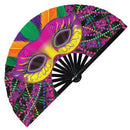 Mardi Gras Carnival 2 Bamboo Hand Fan