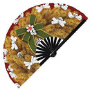 Christmas Mistletoe Bamboo Hand Fan