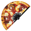 Pizza Bamboo Hand Fan